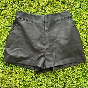 NWT Leith Faux Leather Black Shorts